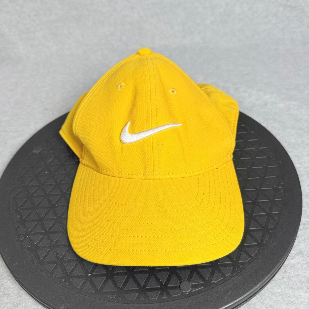 Nike Legacy91 Dri-FIT Adjustable Hat Yellow White Swoosh Golf Training Cap